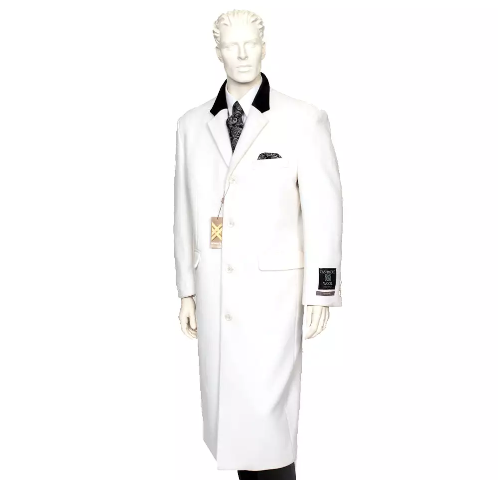 XXIOTTI Cashmere/Wool Overcoat Winter White 77005