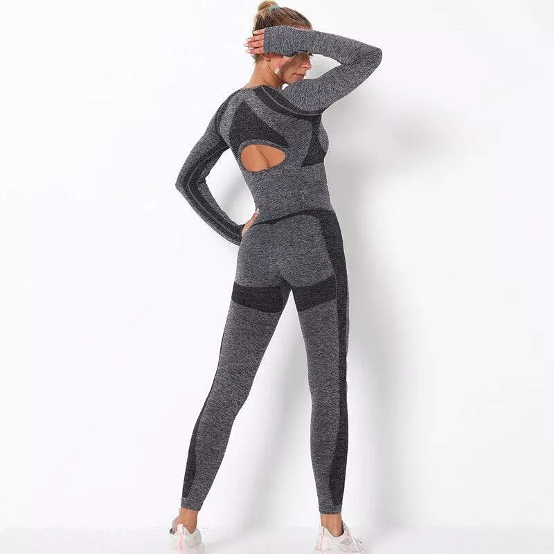 Yoga Seamless Sports Outfit Fitness Set Athletic Wear Set